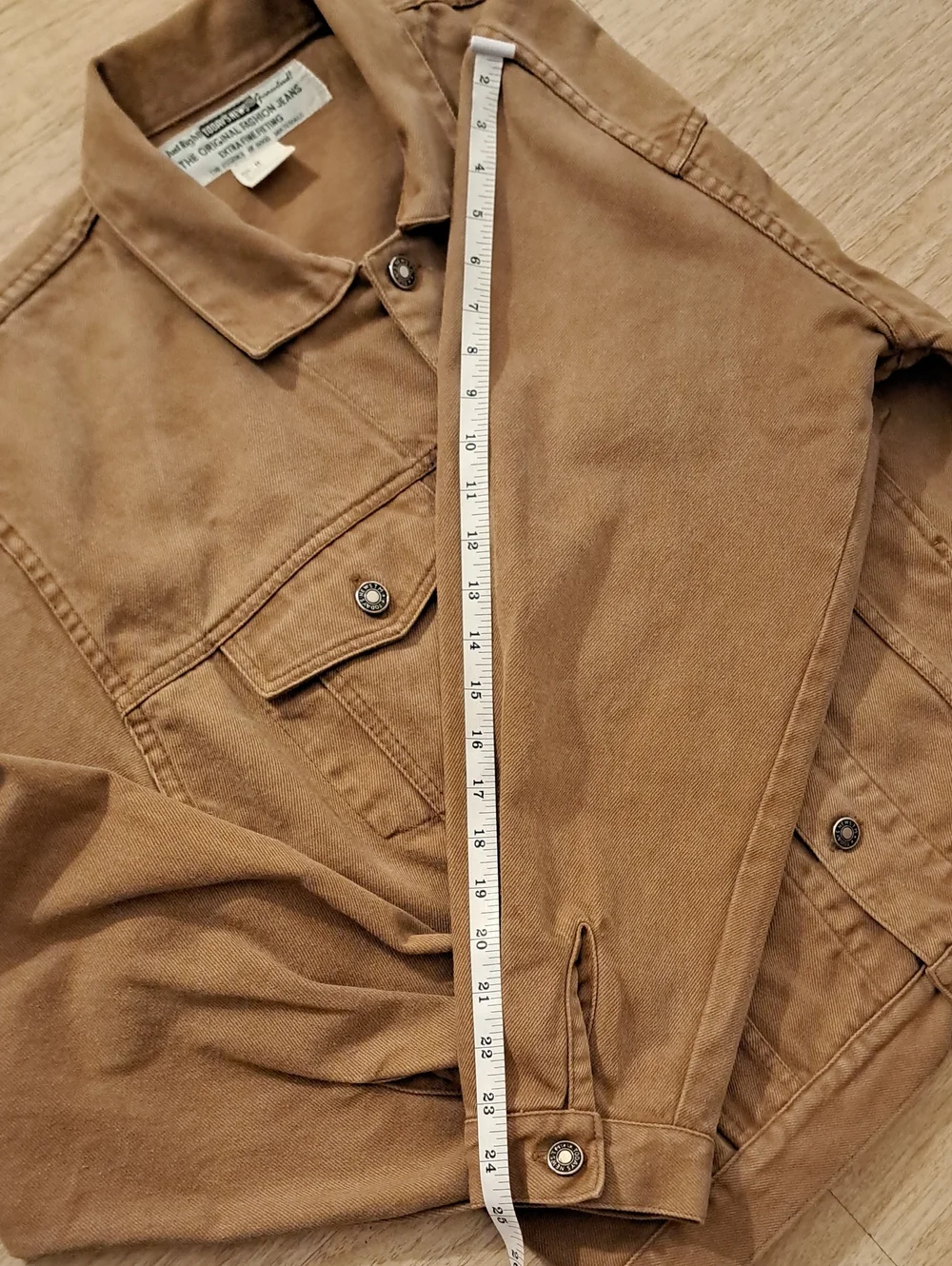Today News Vintage Men's Tan Denim-Style Jacket - Casual Shirt Jacket